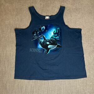 Vintage 90s Sea World navy tank top